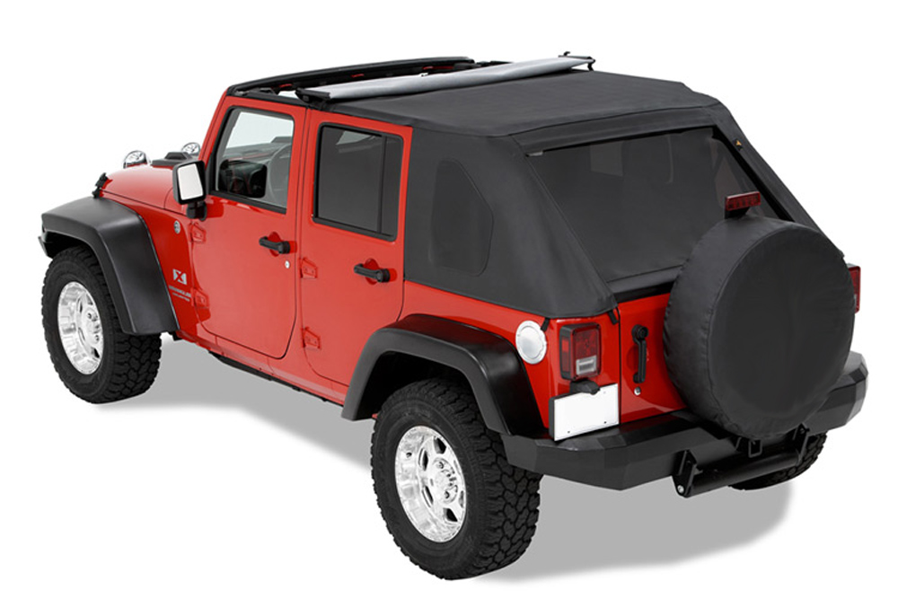 TrekTop soft top black fits Jeep Wrangler JK (2007-2018) 4-door