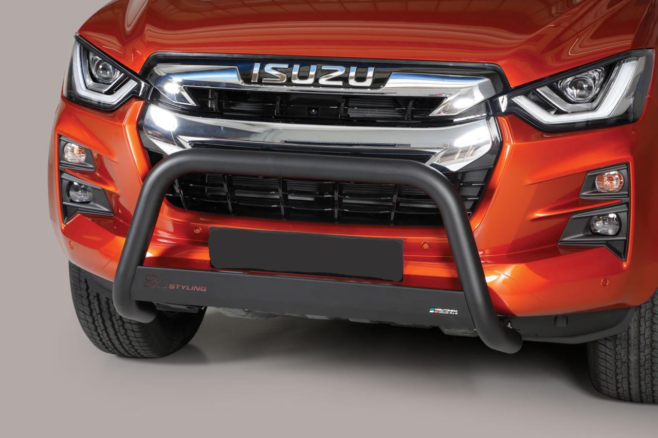 Schwarzer Frontschutzbügel Ø 63 mm passend für Isuzu D-Max (2020-2023)