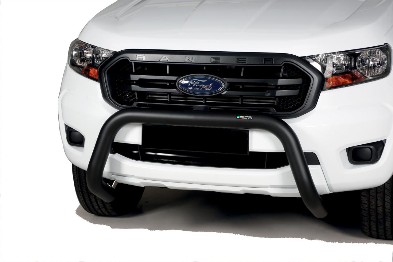 Black powder coated bullbar suitable for Ford Ranger (2012-2022)