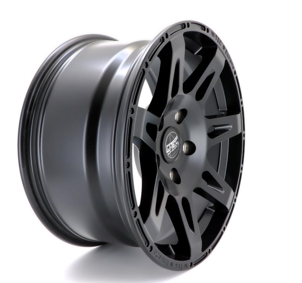 1x complete wheel  W-TEC Extreme Black Edition 17" + 285/70 (121-S) BF Goodrich All Terrain suitable for Jeep Wrangler JK (2007-2018)