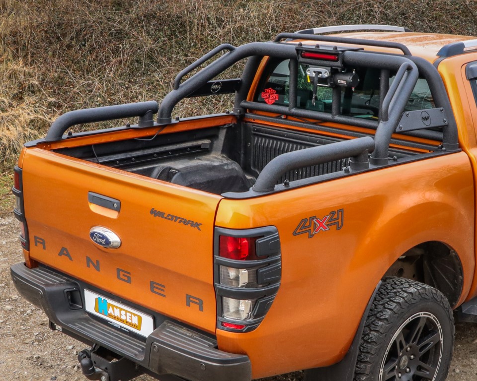 HSP Black Hunter rollbar + Kangaroowinch 3500SR suitable for Ford Ranger (2023-) & Ranger Raptor (2023-)