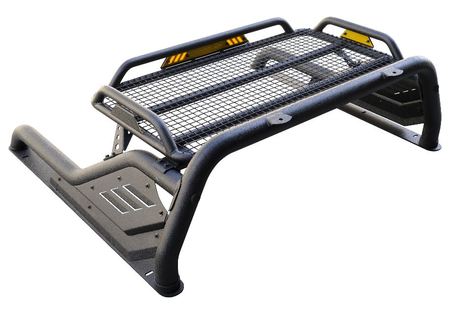HSP Black Stealth rollbar + mounting rails suitable for VW Amarok T1 (2023-)
