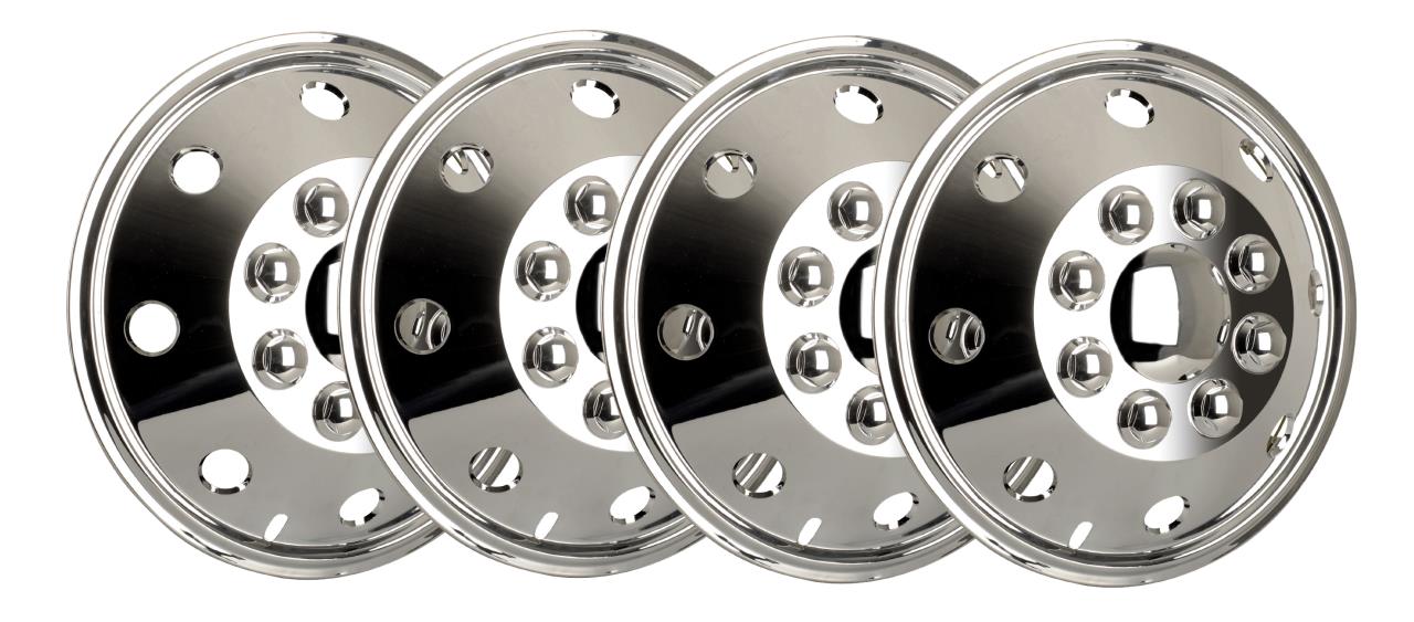 Wheel trims - chrome-plated - 14 to 16 inch - suitable for cars, vans and motorhomes