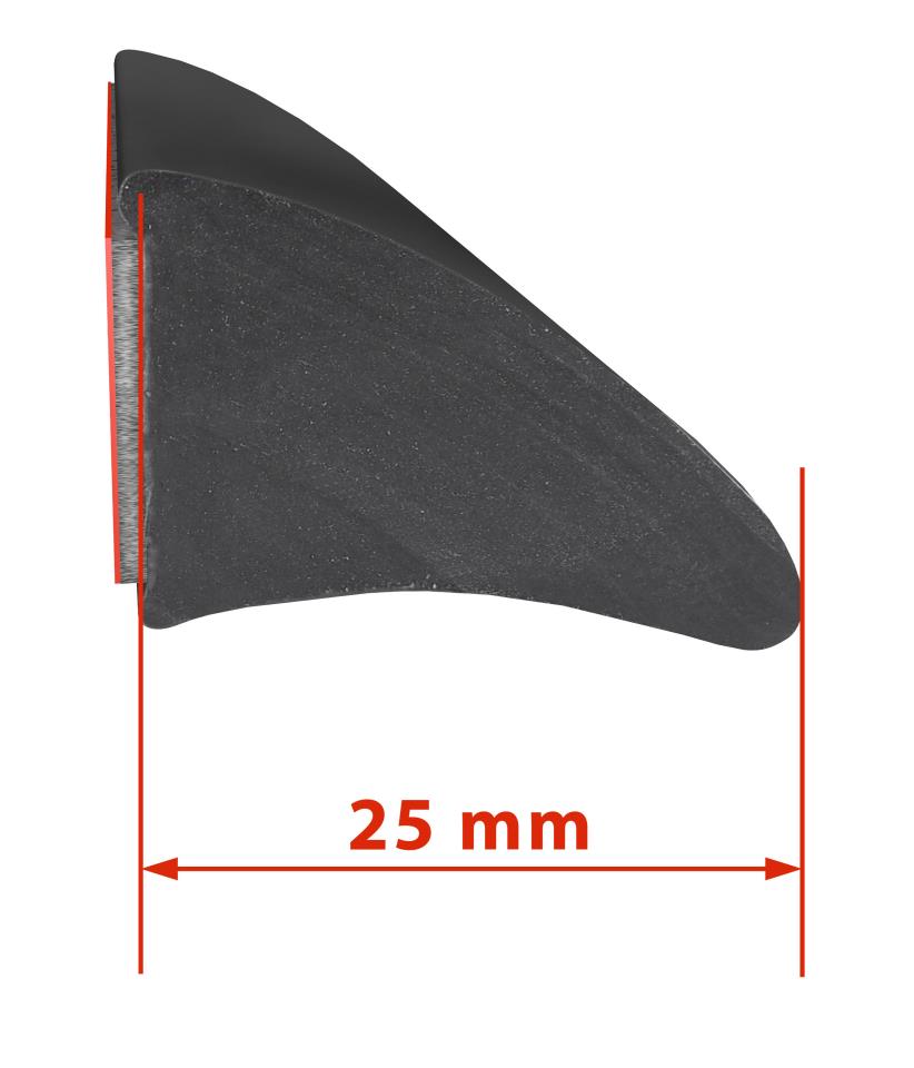 Extended fender flares universal - 1 piece - 25 mm wide - 200 cm long