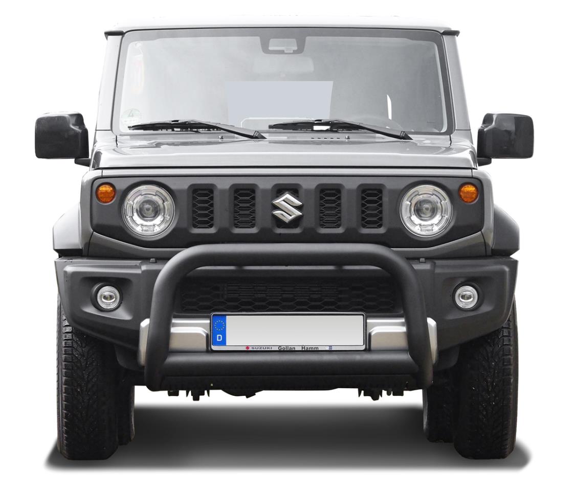 Schwarzer Frontschutzbügel mit Unterfahrschutz passend für Suzuki Jimny GJ (07/2018-)