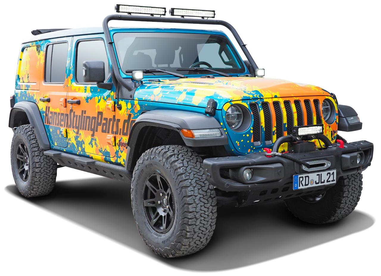 1x complete wheel  W-TEC Extreme Black Edition 17" + 285/70 (121-S) BF Goodrich All Terrain suitable for Jeep Wrangler JK (2007-2018)