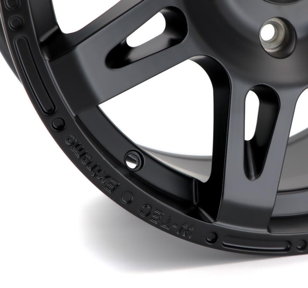 1x complete wheel  W-TEC Extreme Black Edition 17" + 285/70 (121-S) BF Goodrich All Terrain suitable for Jeep Wrangler JK (2007-2018)