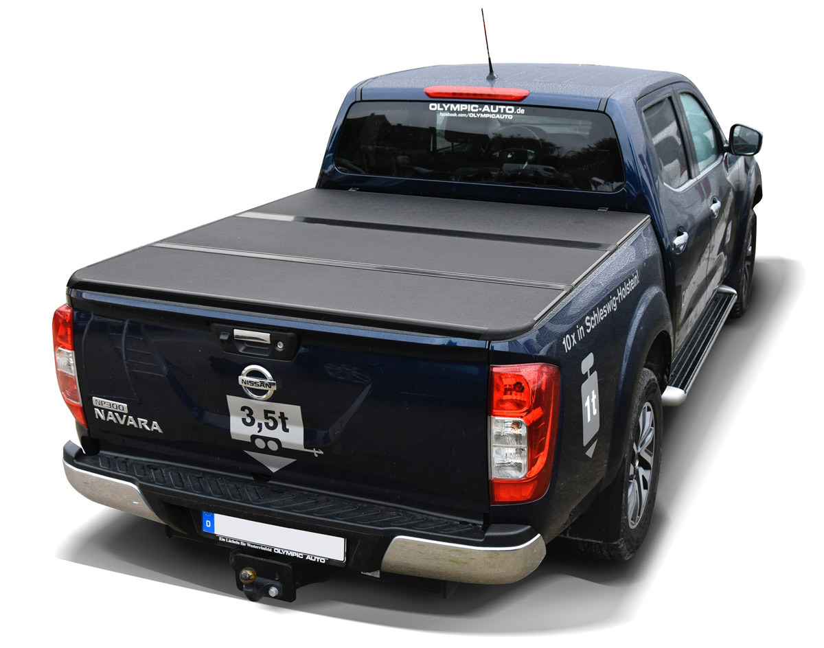 Aluminum tonneau cover 3-piece folding suitable for Nissan Navara NP300 (D231) (2015-2021)