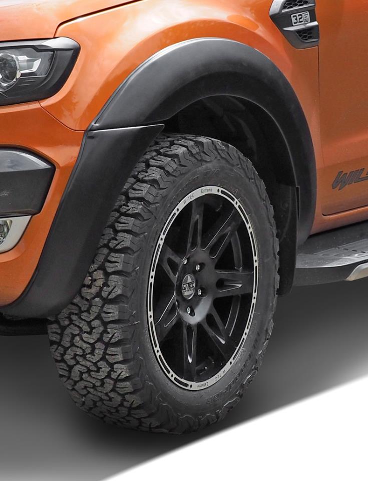 Kotflügelverbreiterung glatt passend für Ford Ranger (2016-2018)