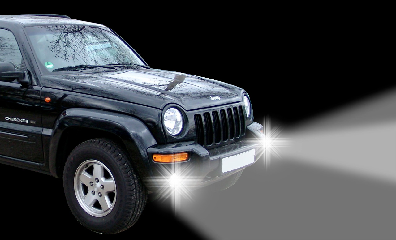 Tagfahrlichter ohne Dimmfunktion passend für Jeep Cherokee KJ (2001-2008)