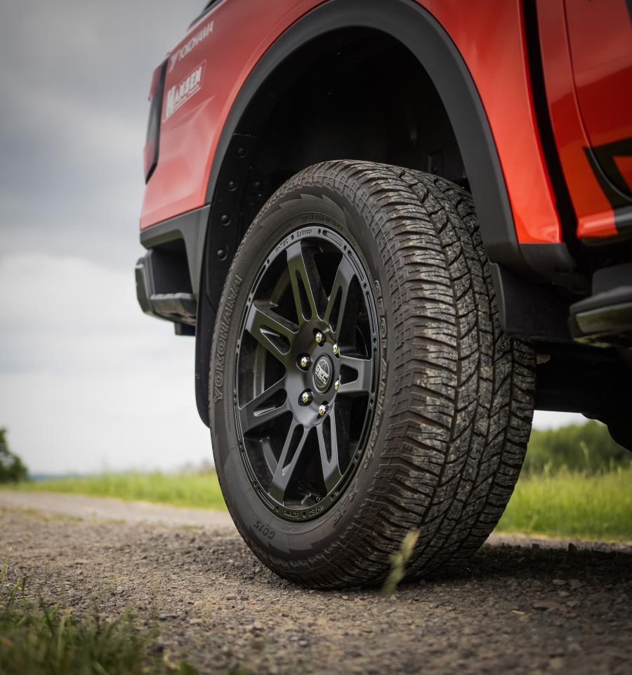 1x complete wheel W-TEC Extreme Black Edition 20" + 275/55 (117-H) General Grabber AT3 suitable for Ford Ranger (2012-2018)