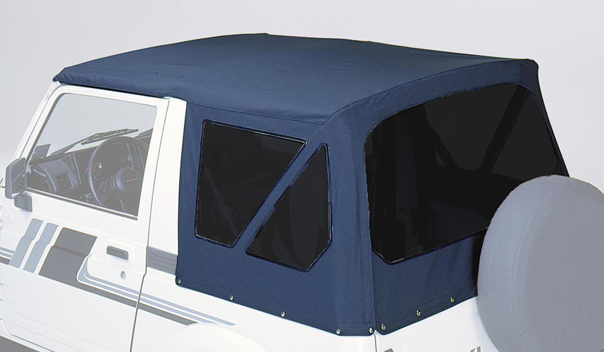 Ersatzverdeck schwarz mit getönten Scheiben passend für Suzuki Samurai SJ410-413 (1986-2004)