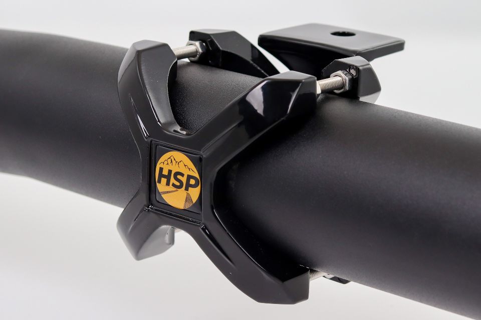 HSP X-Grip Scheinwerfer Schelle Aluminium schwarz für Rohrdurchmesser 60 bis 76 mm