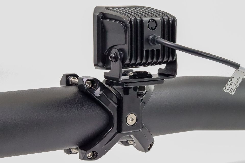 HSP X-Grip Scheinwerfer Schelle Aluminium schwarz für Rohrdurchmesser 60 bis 76 mm