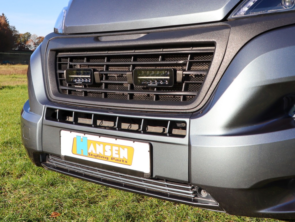 Euralight grille kit suitable for Peugeot Boxer (2014-2023) incl. 2x LED driving lights 8” Black Penta