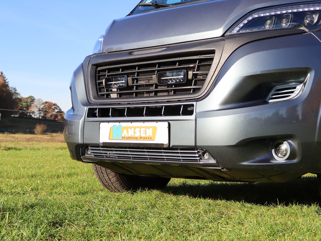 Euralight grille kit suitable for Peugeot Boxer (2014-2023) incl. 2x LED driving lights 8” Black Penta