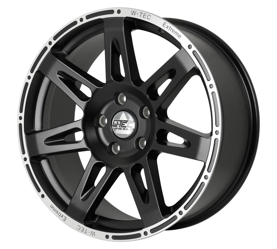 1x Alufelge W-TEC Extreme 8,5x20 ET+35 schwarz-silber passend für Jeep Commander WH (2006-2010)