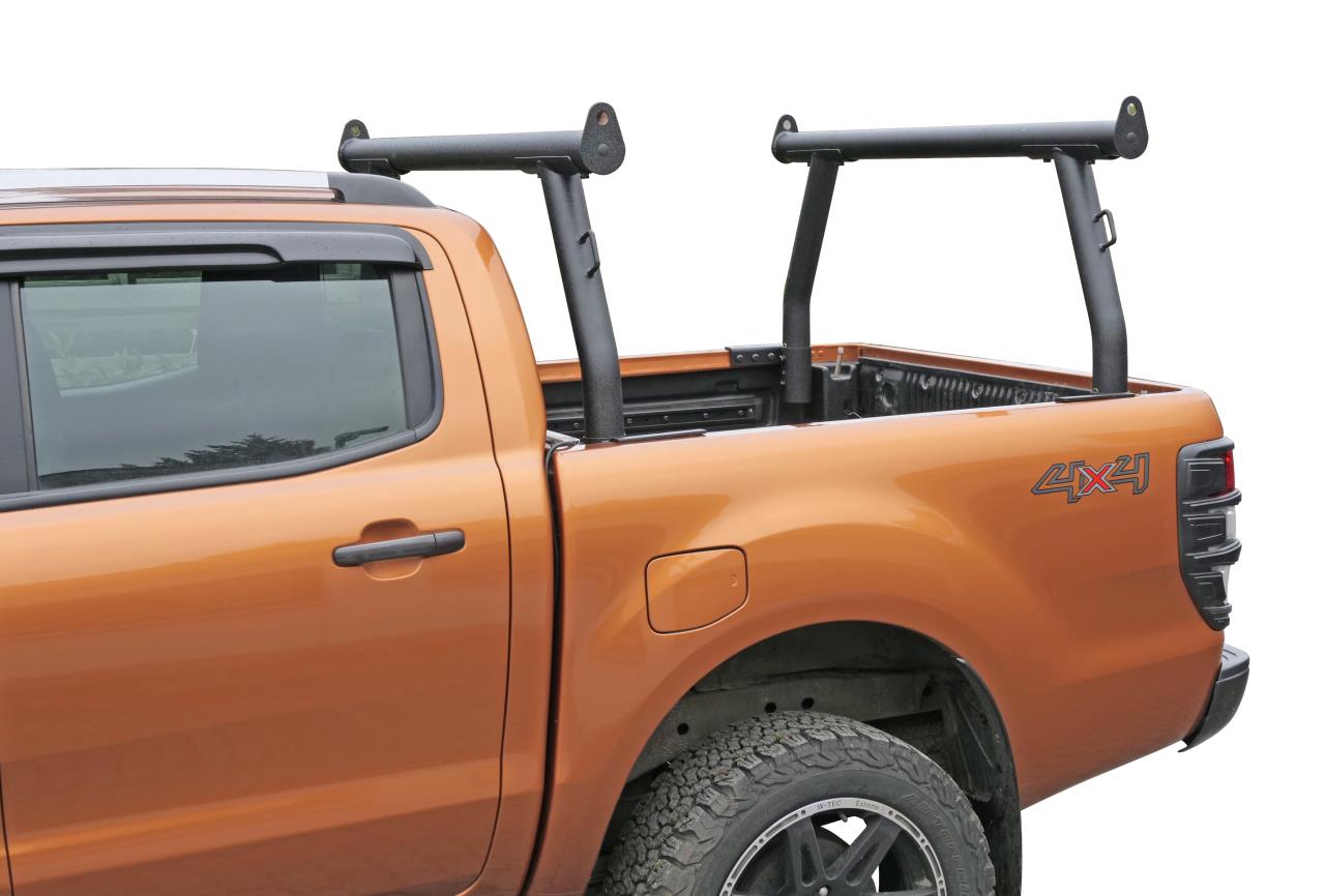 1 piece adjustable pickup black powder coated ladder rack