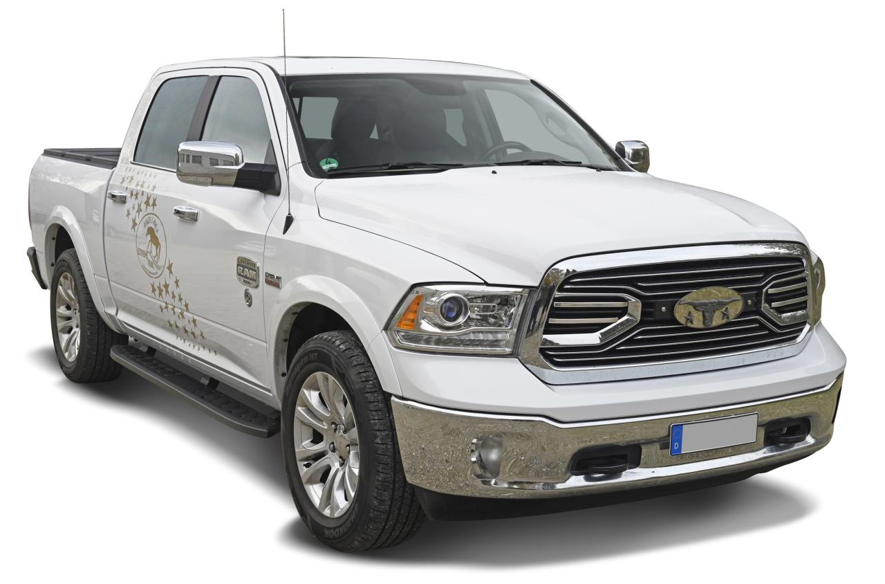 Schwarz matte Trittbretter passend für Dodge Ram Crew Cabine (2009-2018)