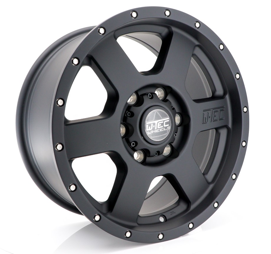 1x complete wheel W-TEC All Terrain 17" + 285/65 (121-S) General Grabber AT3 suitable for Ford Ranger (2012-2018)
