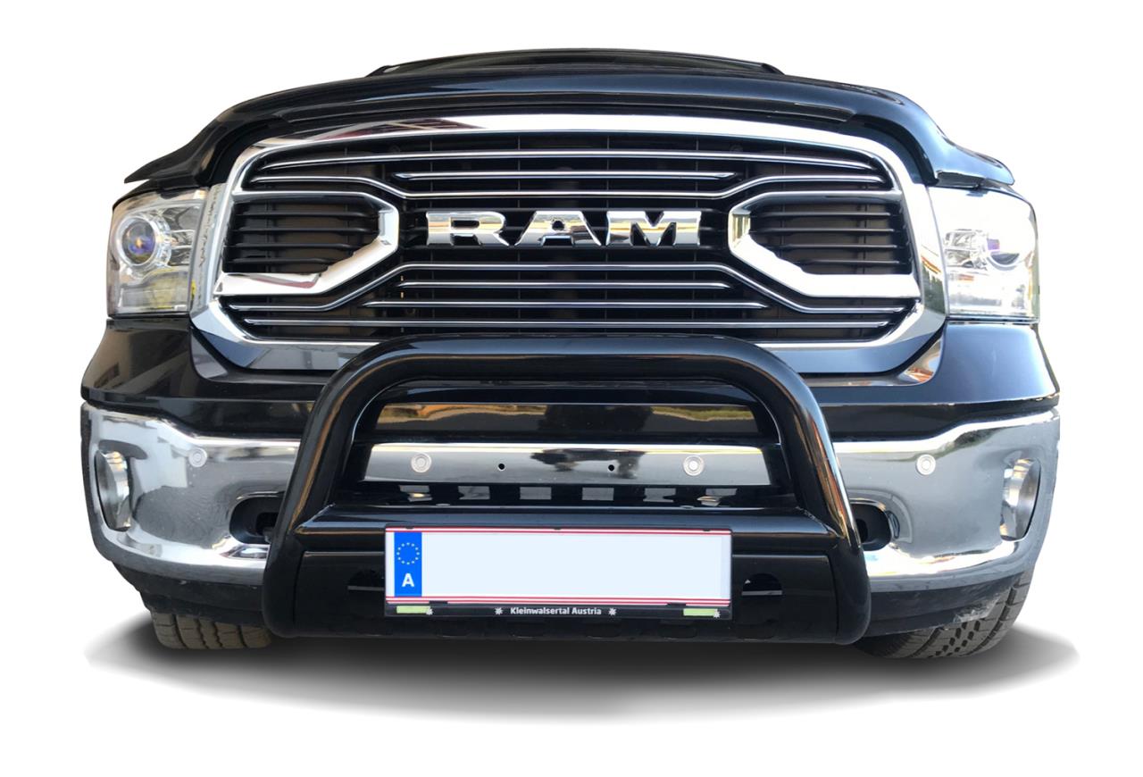 Schwarzer Frontschutzbügel mit Unterfahrschutz passend für Dodge Ram 1500 (2009-2018)