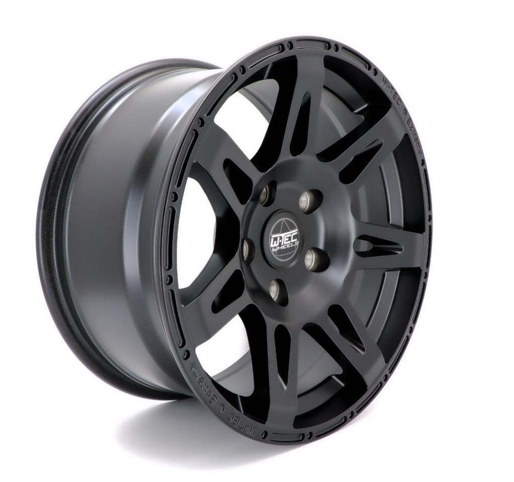 1x complete wheel  W-TEC Extreme Black Edition 17" + 285/70 (121-S) BF Goodrich All Terrain suitable for Jeep Wrangler JK (2007-2018)