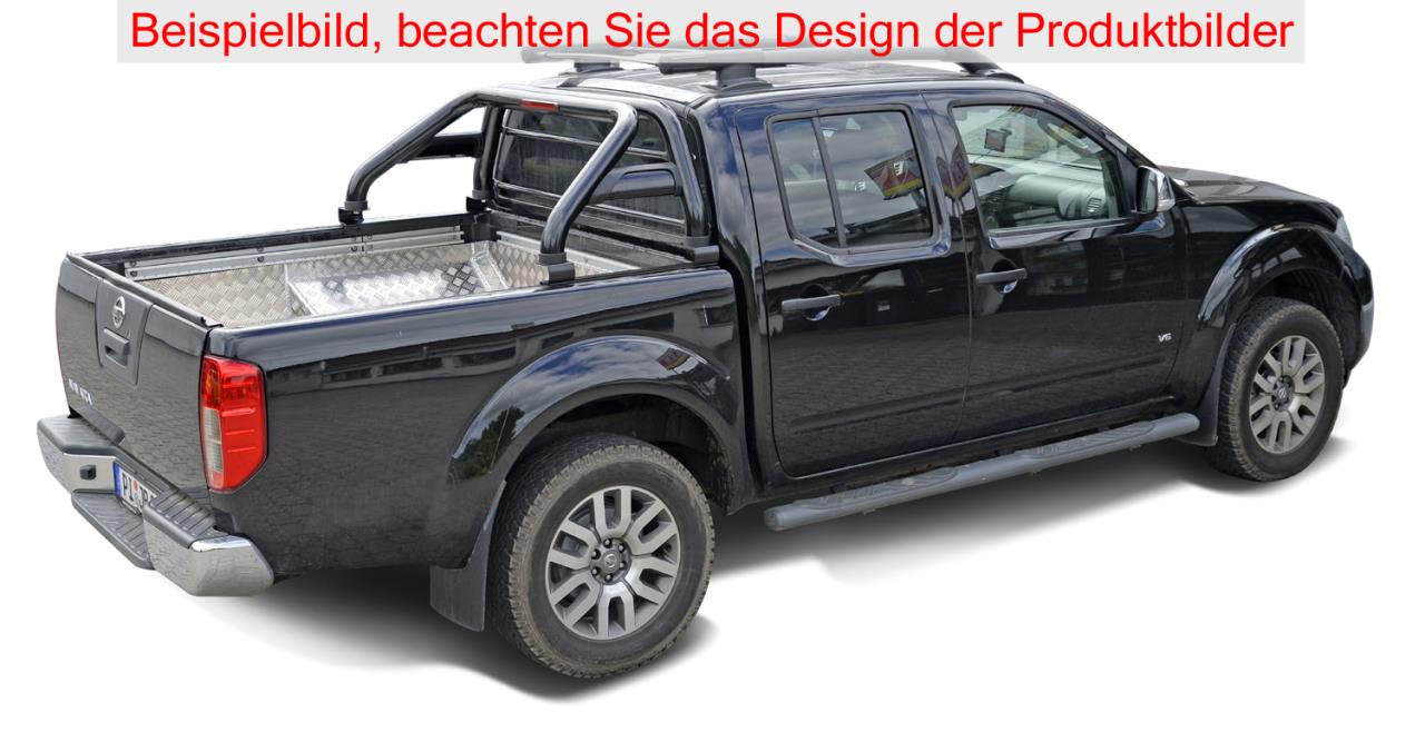 Schwarz matter Überrollbügel passend für Nissan Navara D40 (2005-2014)