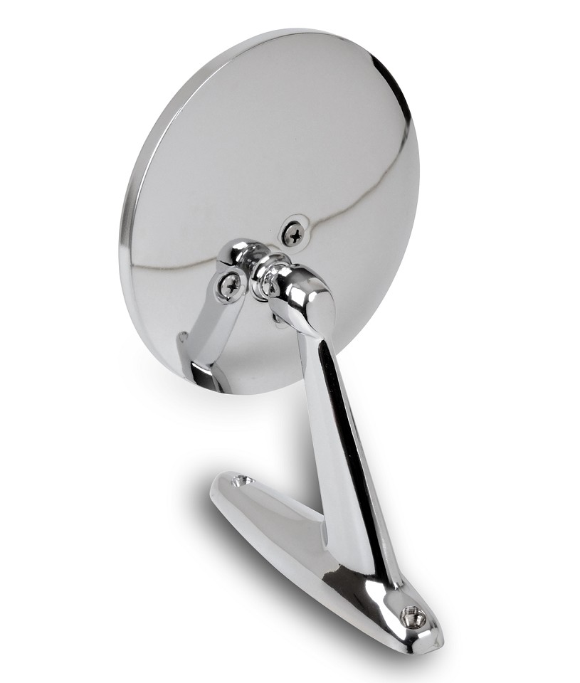 1x Side mirror "Oldstyle" Ø 120 mm metal chrome plated