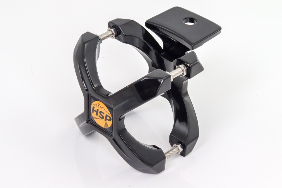 HSP X-Grip Scheinwerfer Schelle Aluminium schwarz für Rohrdurchmesser 60 bis 76 mm