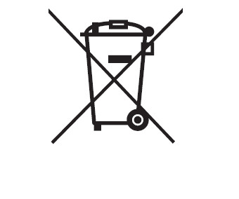 Symbol durchgestrichene Mülltonne