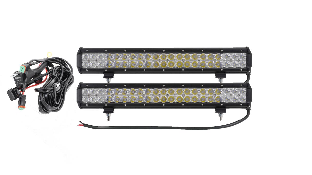 Euralight - 20" Reaper - LED Lightbar mit ECE R112 Prüfzeichen + Kabelbaum Anschluss doppelt