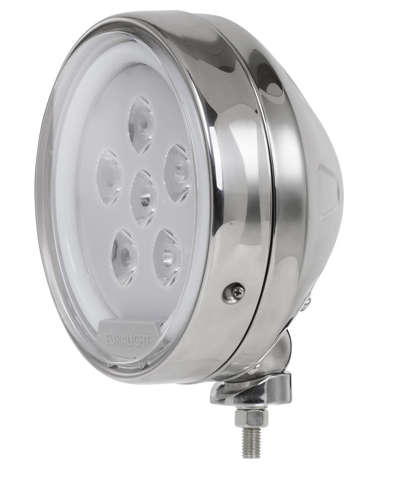 LED spotlight 210 mm with LED parking light ring 12-24 Volt