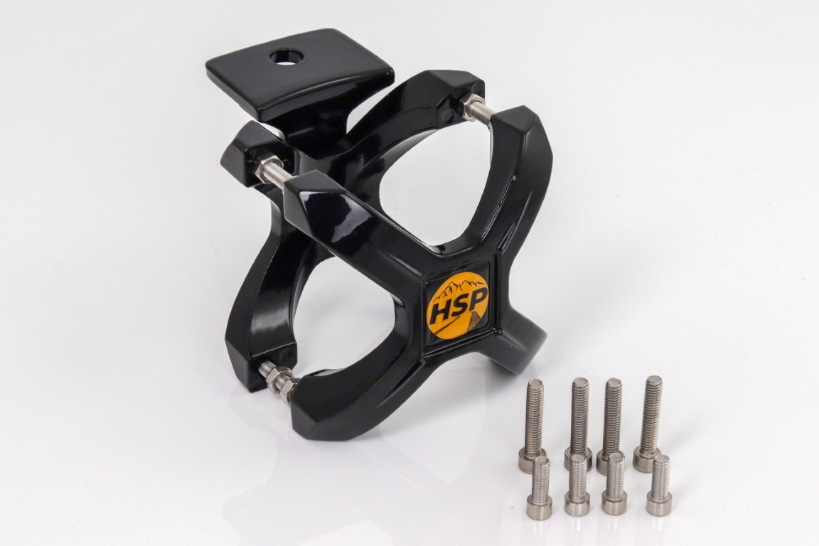 HSP X-Grip Scheinwerfer Schelle Aluminium schwarz für Rohrdurchmesser 60 bis 76 mm
