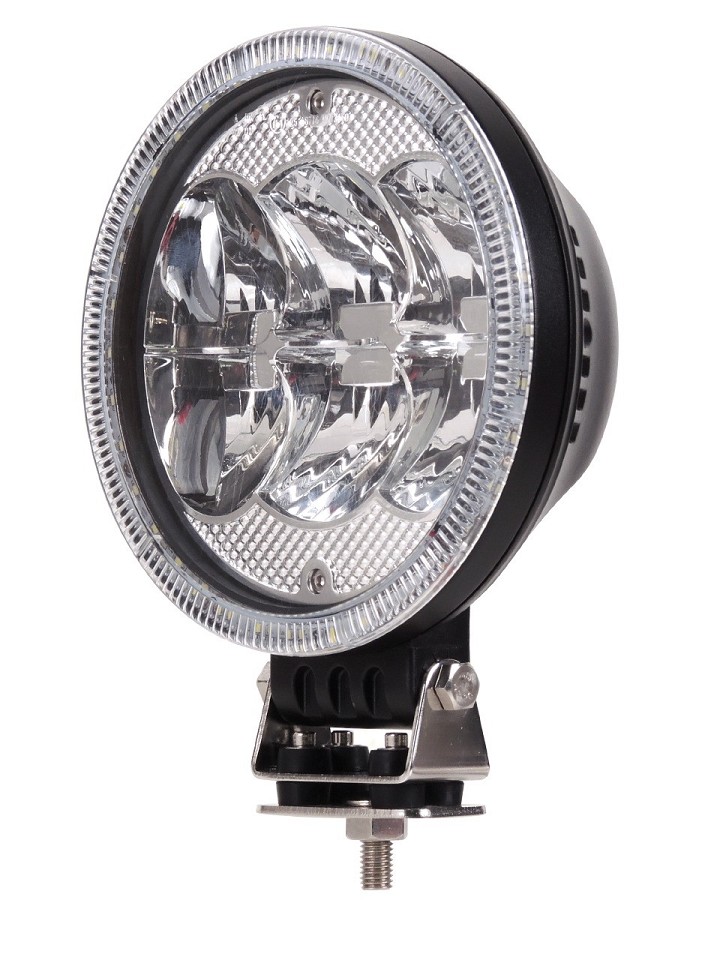 LED Fernscheinwerfer 177 mm mit LED Standlichtring 12-24 Volt