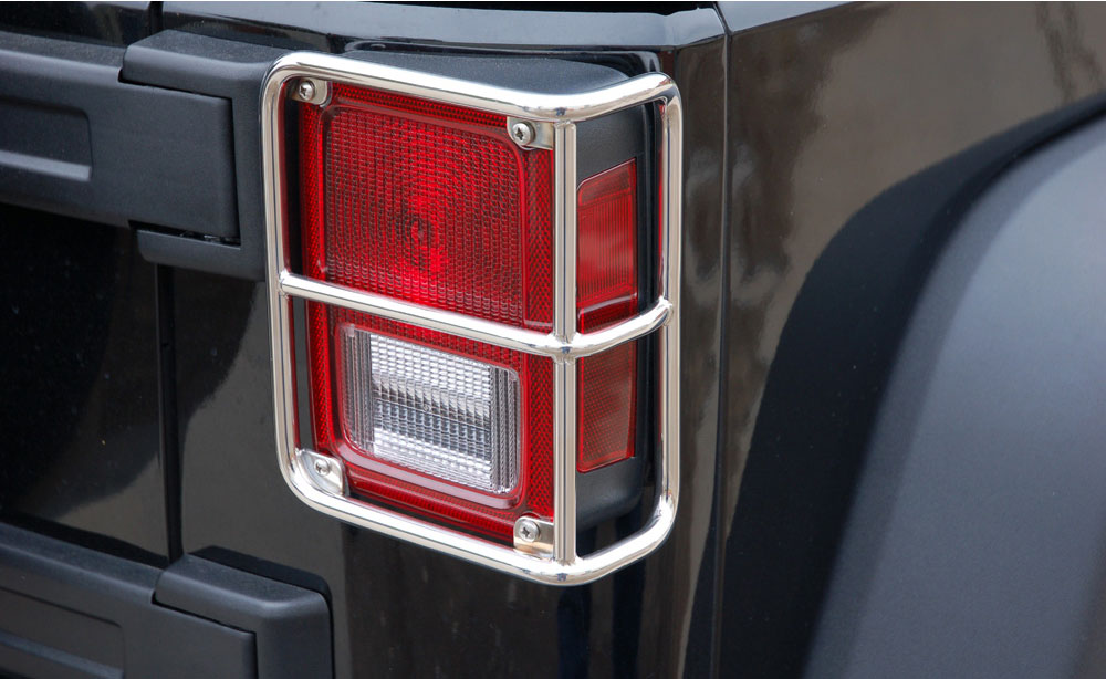 Rear Light Guard Set Stainless Steel fits Jeep Wrangler JK (2007-2018)