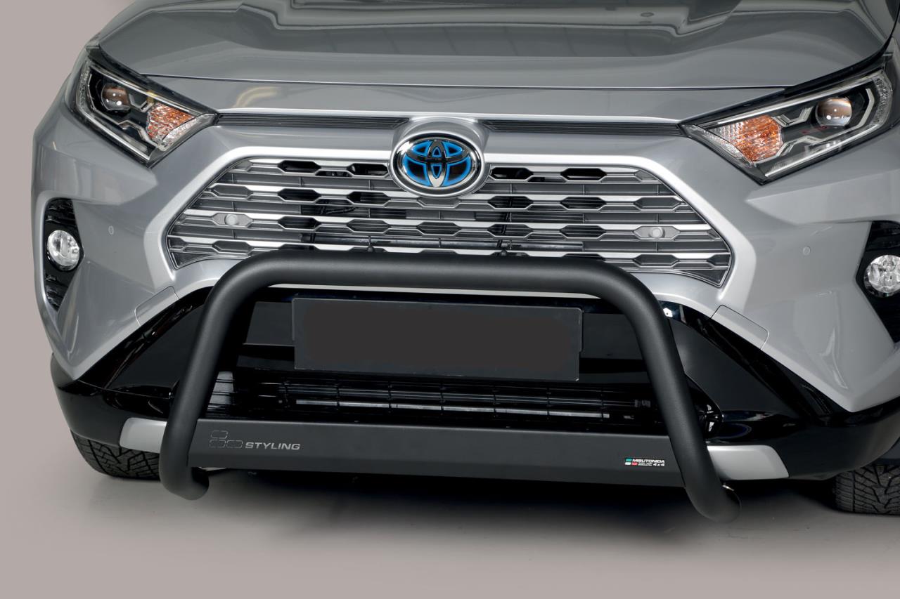 Schwarzer Frontschutzbügel Ø 63 mm passend für Toyota RAV 4 Hybrid (2019-)