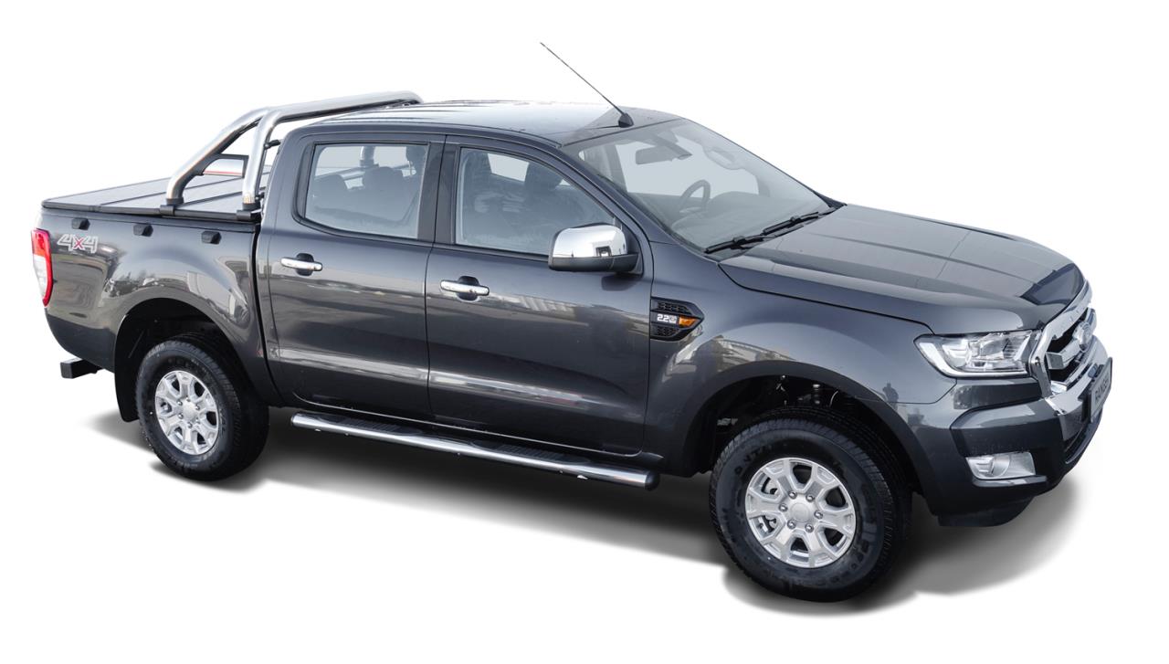 Stainless steel sidebars Ø 100 mm suitable for Ford Ranger Double Cabine (2012-2022) & Ranger Raptor (2019-2022)