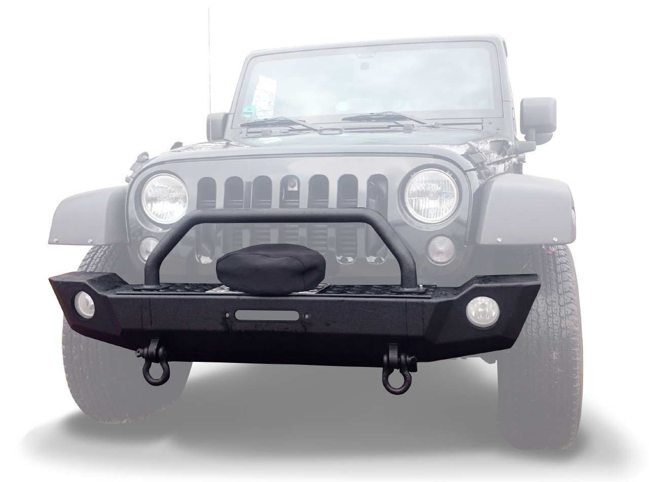 Frontstoßstange mit Bügel -schwarz- passend für Jeep Wrangler JK (2007-2018)