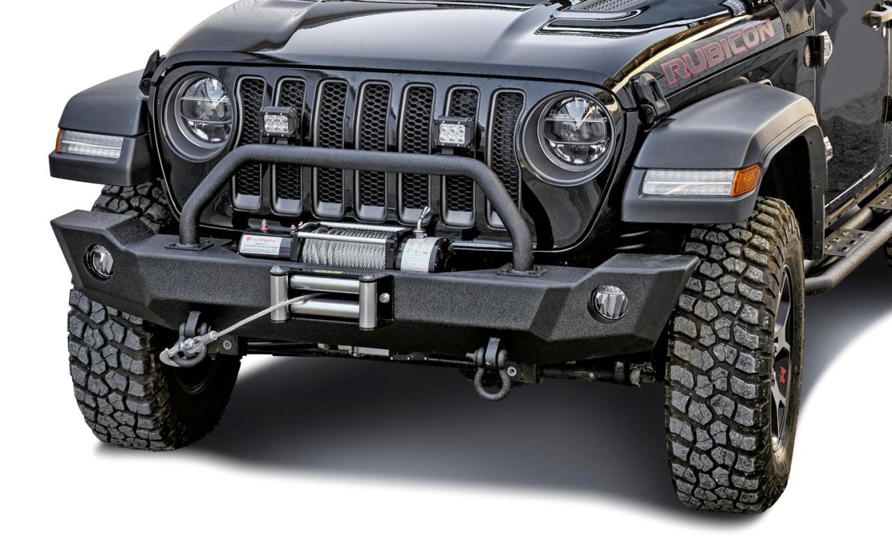 Frontstoßstange mit Bügel -schwarz- passend für Jeep Wrangler JL (2018-)