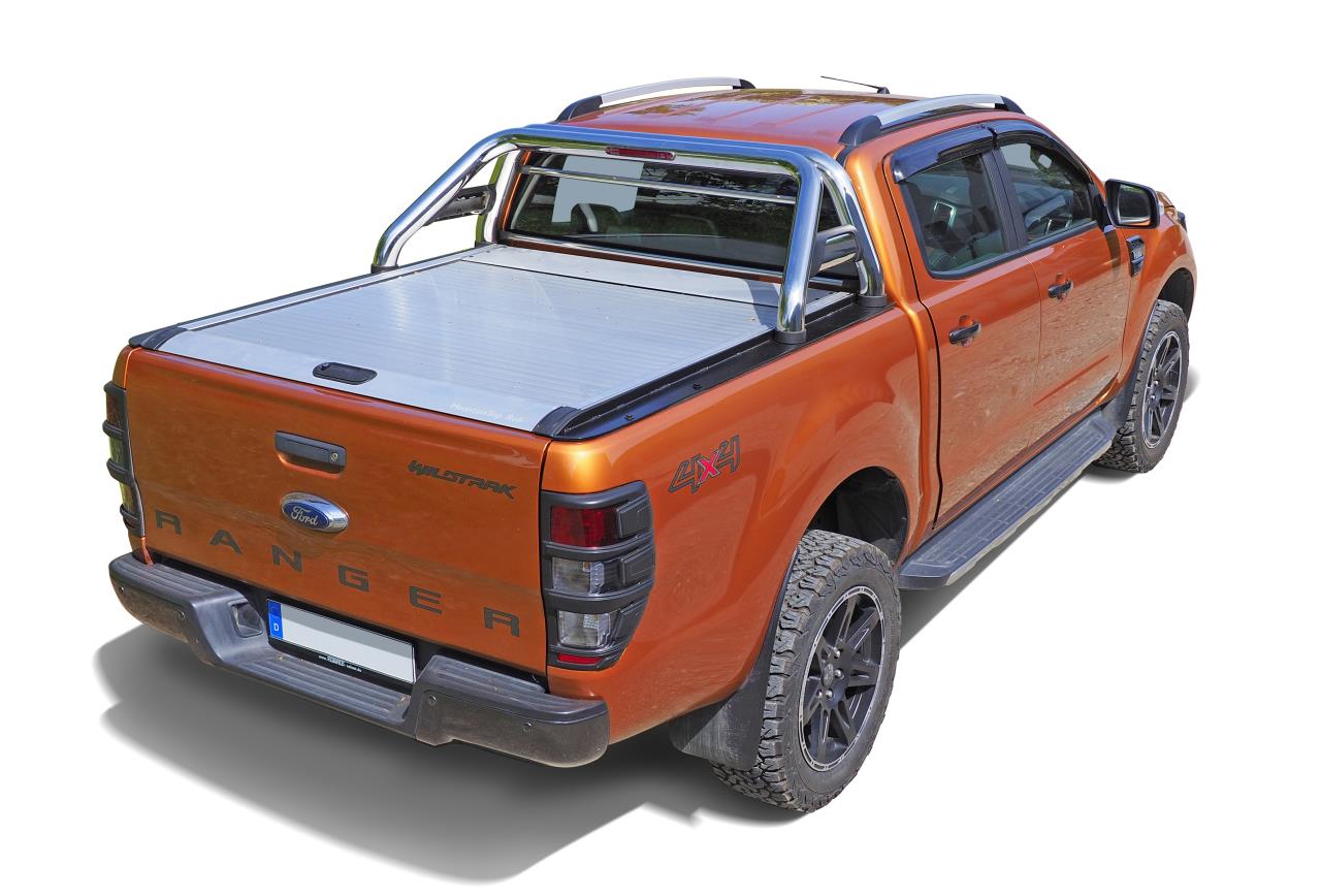 Stainless steel rollbar + mounting rails for Rollcover suitable for Ford Ranger (2016-2022) & Ranger Raptor (2019-2022)