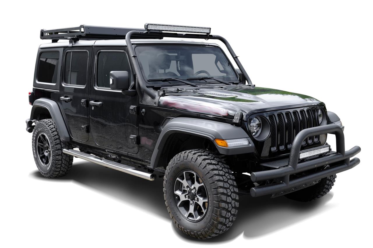 Edelstahl Schwellerrohre Ø 100mm passend für Jeep Wrangler JL 4-Türer (2018-)