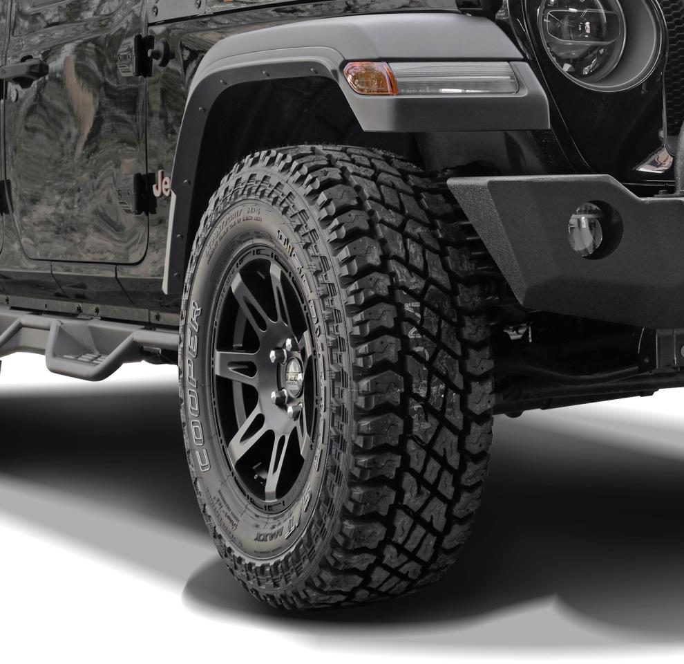 1x complete wheel  W-TEC Extreme Black Edition 17" + 285/70 (121-S) BF Goodrich All Terrain suitable for Jeep Wrangler JK (2007-2018)
