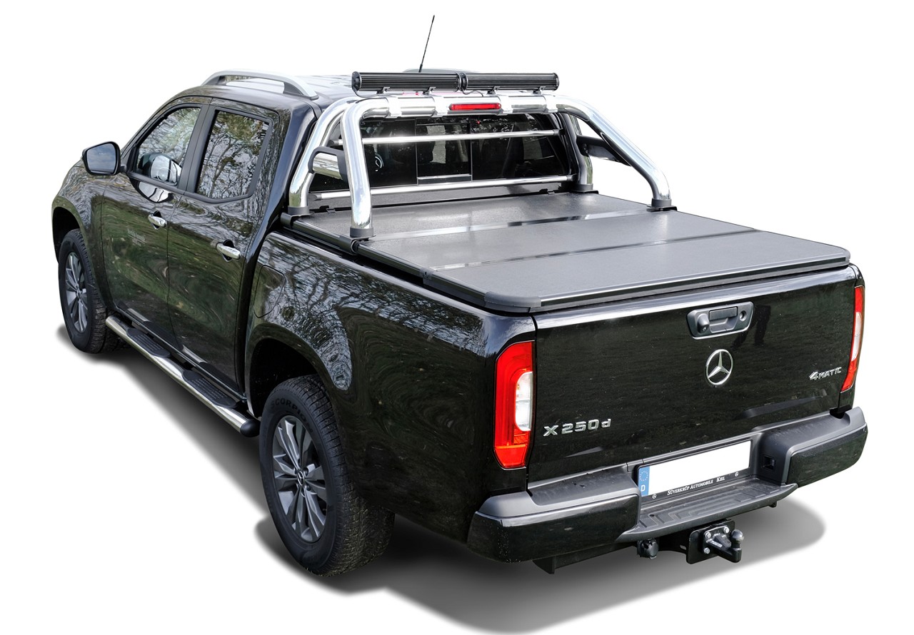 Aluminum tonneau cover 3-piece folding suitable for Mercedes-Benz X-Class (2017-2020)