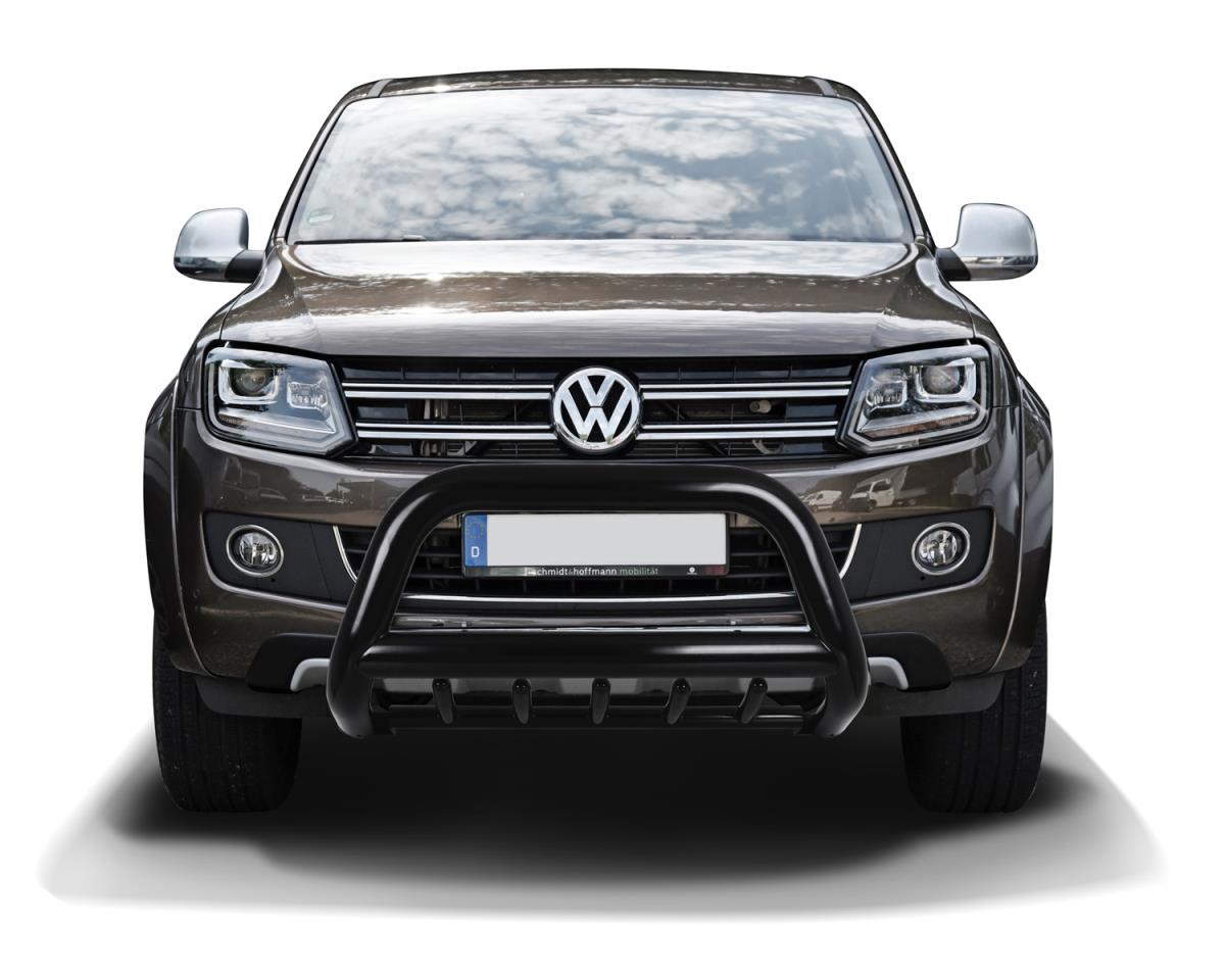 Schwarzer Frontschutzbügel mit Unterfahrschutz passend für VW Amarok (2010-2020)