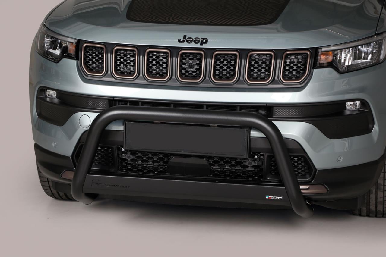 Schwarzer Frontschutzbügel Ø 63 mm passend für Jeep Compass (2022-)