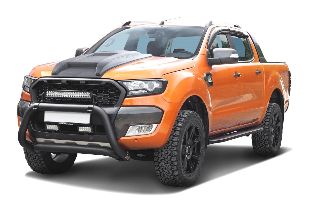 1x complete wheel W-TEC Extreme Black Edition 20" + 275/55 (117-H) General Grabber AT3 suitable for Ford Ranger (2012-2018)
