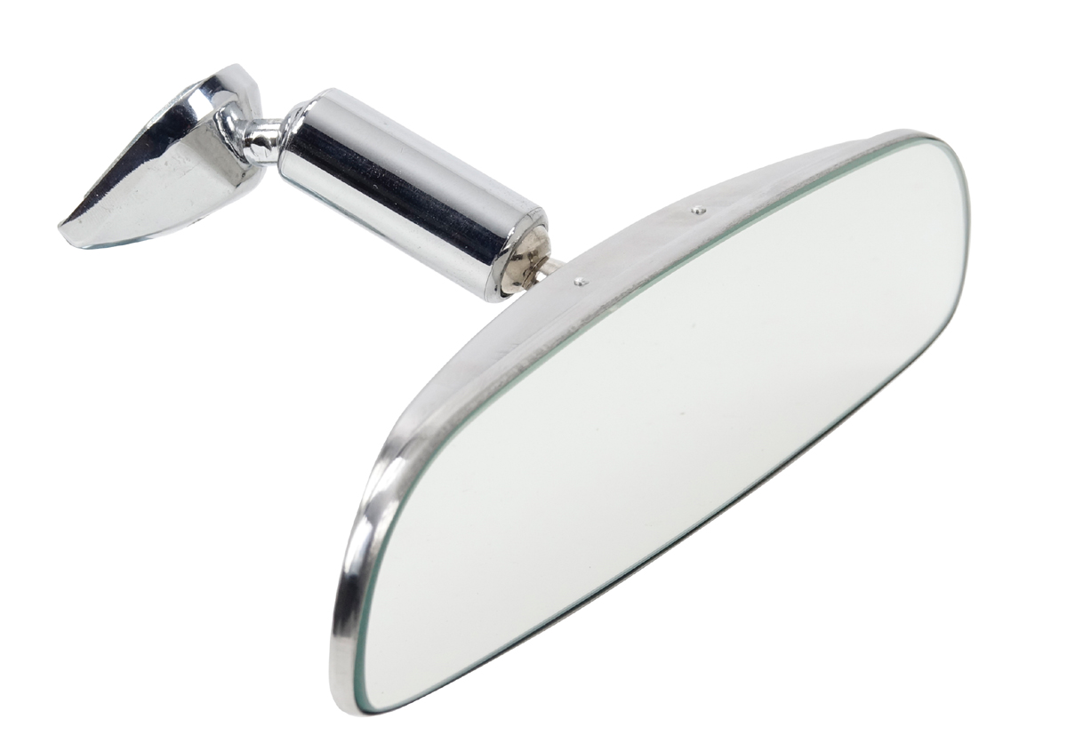 1x interior mirror 248 x 55 mm metal polished / plastic