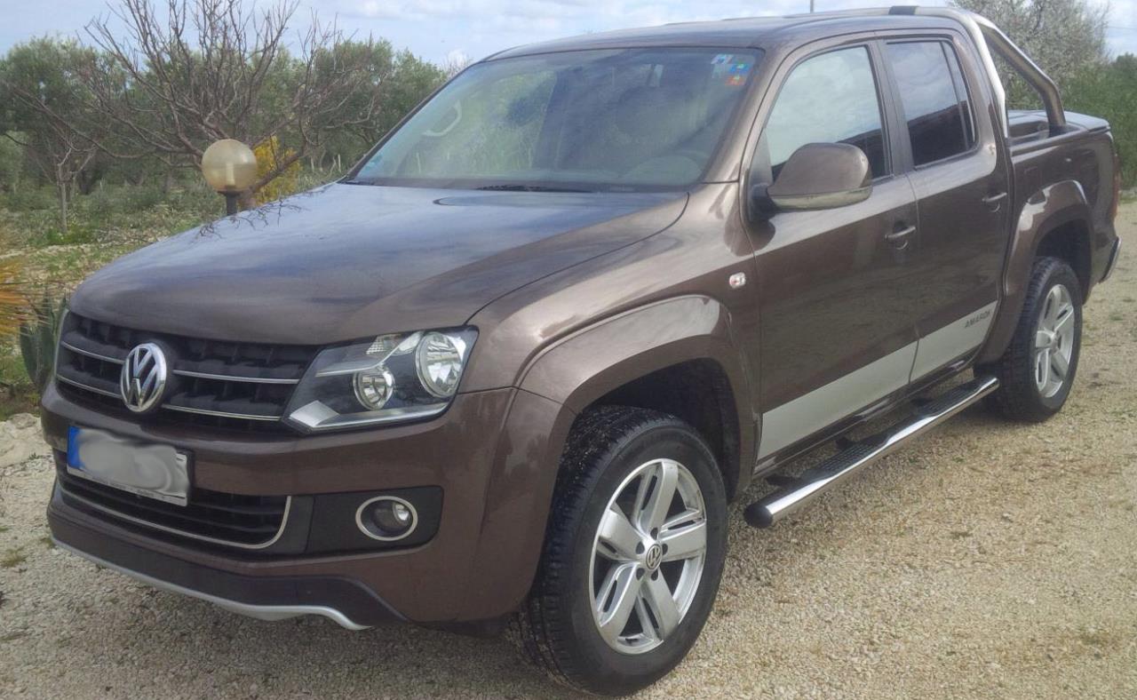 Edelstahl Schwellerrohre Ø 100mm passend für VW Amarok Doppelkabine (2010-2020)