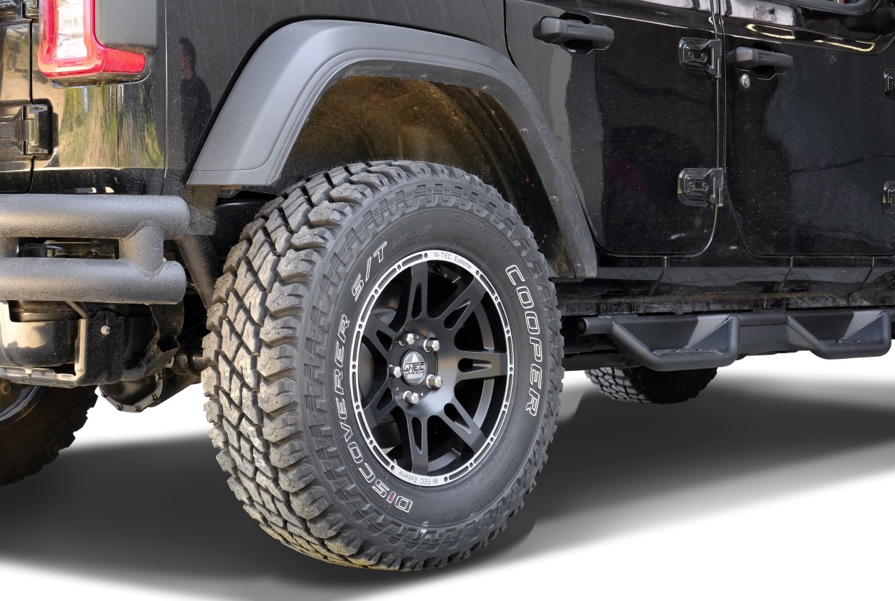 1x complete wheel W-TEC Extreme 17" + 265/65 (120-S) BF Goodrich All Terrain suitable for Jeep Commander WH (2006-2010)