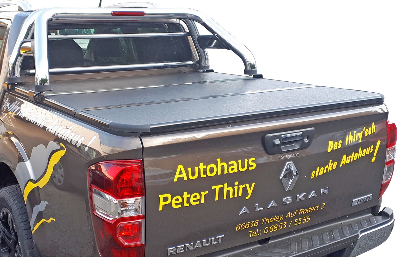 Aluminium Laderaumabdeckung 3-teilig klappbar passend für Renault Alaskan (2017-2021)